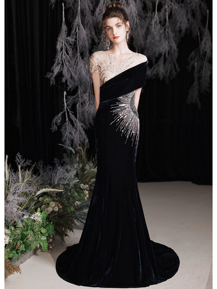 High-end Evening Dress Noble Lady Fishtail Trailing - Kokousaint.com