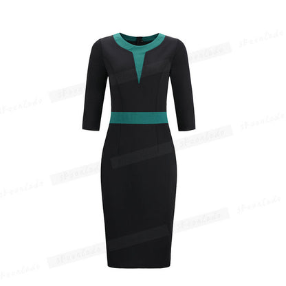 Office Ladies Pencil Sleeveless Clothes Dress For Women Work