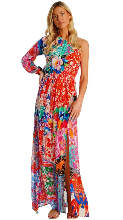 One Shoulder Maxi Resort Dress