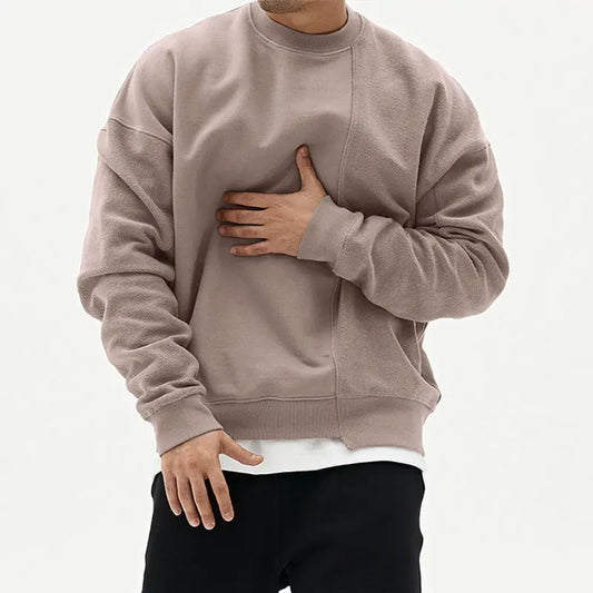 Pullover Round Neck Sweater Loose Men Clothes - Image #1