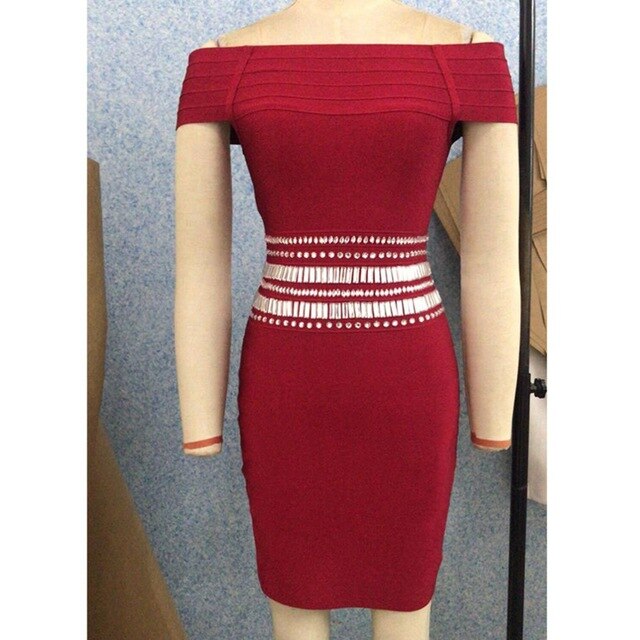 Ladies Bodycon Bandage Dress - Kokadoshop